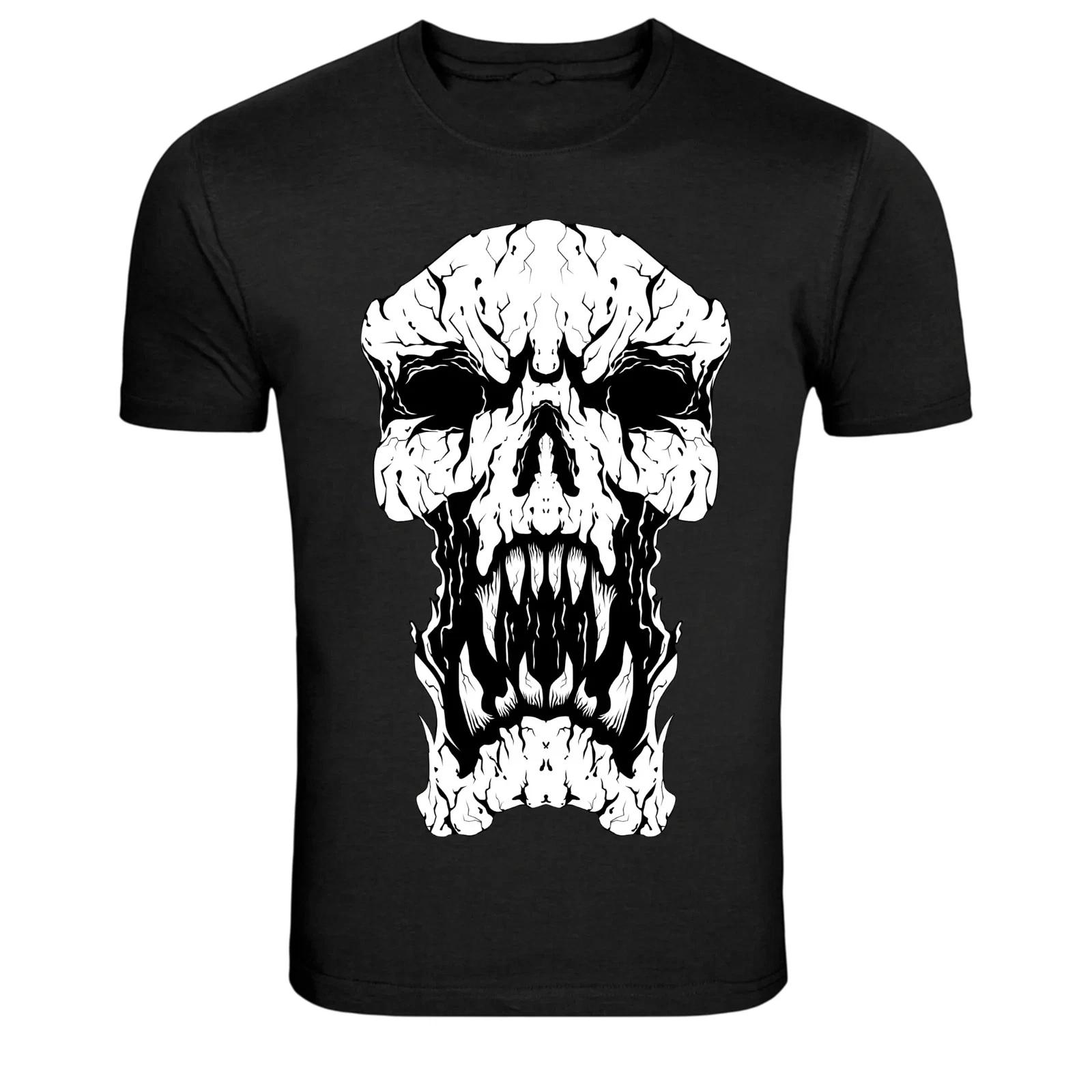 Horror Skull Monster Teeth Dark Graphic T-Shirt S