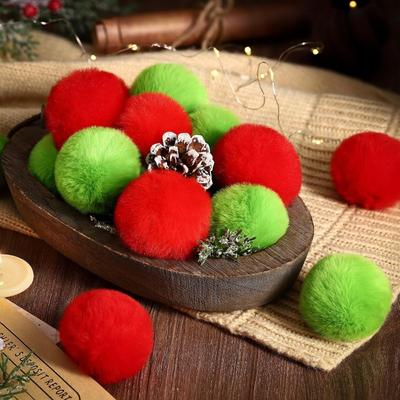 6 ks 6cm Vánoční dekorace Nadýchaná koule Závěsné ozdoby pro Halloweenskou párty Vánoce Domov Novoroční dárky Navidad Dekor Řemeslo