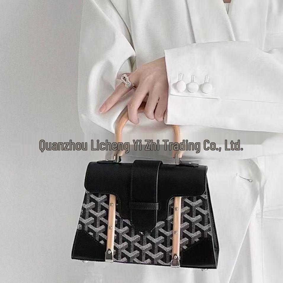 Retro Holzgriff Hundezahn Saigon Umhängetasche - Klassische kleine quadratische Schultertasche für Damen