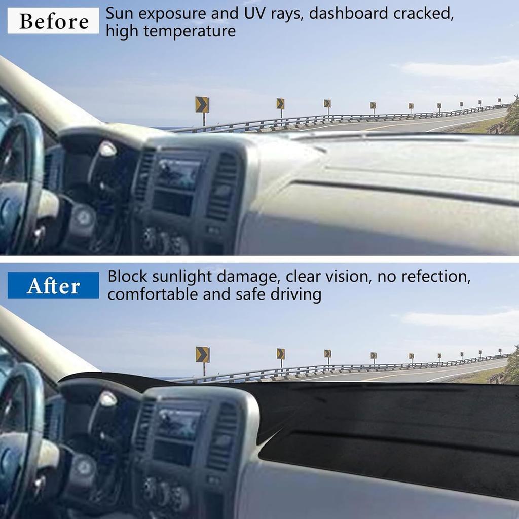 Dash Cover For Chevy Silverado 2007-2013 Accessories Dashboard Cover Mat For GMC Sierra SL/SLE/WT 2007-2013 Models With Two Glove Boxes Flannel Dash