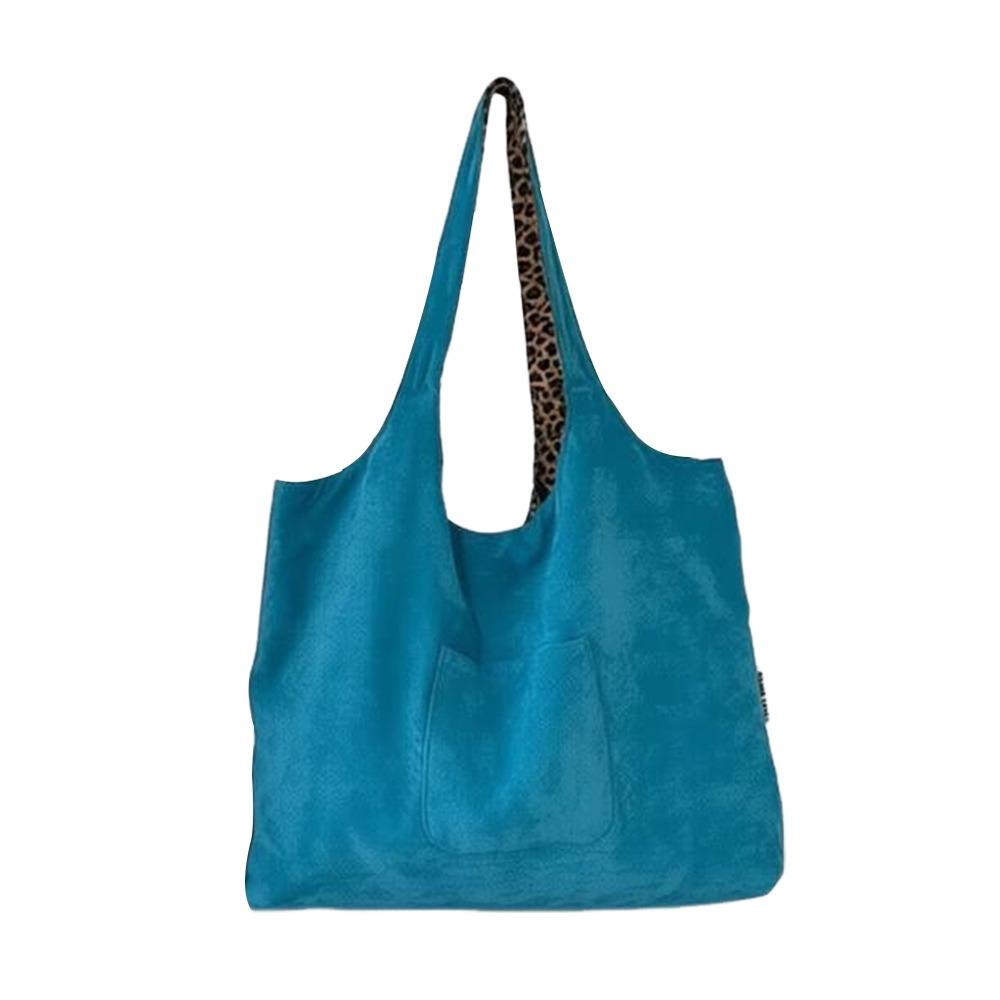 Retro Double Sided Shoulder Bag Large Capacity Floral Pink Tote Bag Leopard Print Bag Large Capacity Floral Pink Shoulder Bag