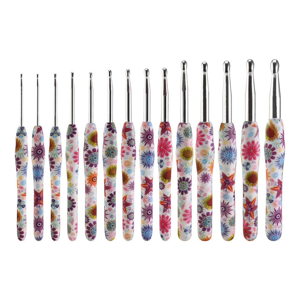 Cheap 14pc Knitting Crochet Needles Handmade Crafts Aluminum Set for