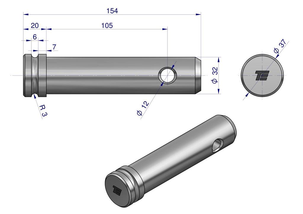 Upper Link Pin 32x105x154 TEGER