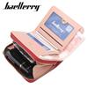 Women's short wallet, multi-card driver's license change bag, fashionable tassel snap buckle women's bag