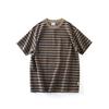 American-Style Striped Short-Sleeve T-Shirt for Men, Summer 2024 New Trendy Brand Base Shirt, Export Casual Tee