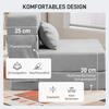 Floor Sofa, Upholstered Couch, Convertible Into Mattress, Foam, Cushion, Light Grey