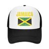 Custom Classic Unisex Jamaica Country Jamaican Flag Trucker Hat Adult Adjustable Baseball Cap Women Unisex Outdoor Dad Hat