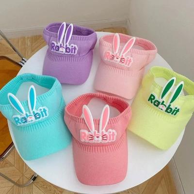 2025 New Kids Sun Hats Children Summer Visors Cute Rabbit Wings Bunny Hat Summer Hat for Kids Boys Girls Hats 3-12years Old