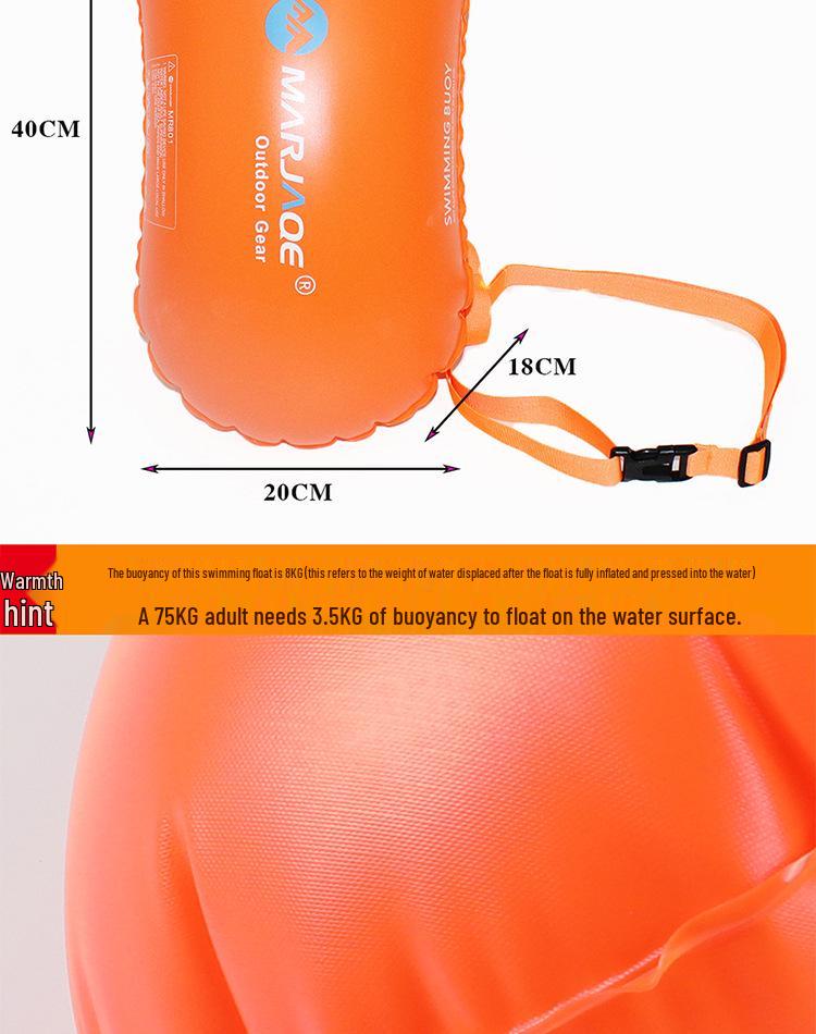 New Anti-Sink Swimming Float: Easy-Inflate Single Airbag with Large Valve for Maximum Buoyancy.