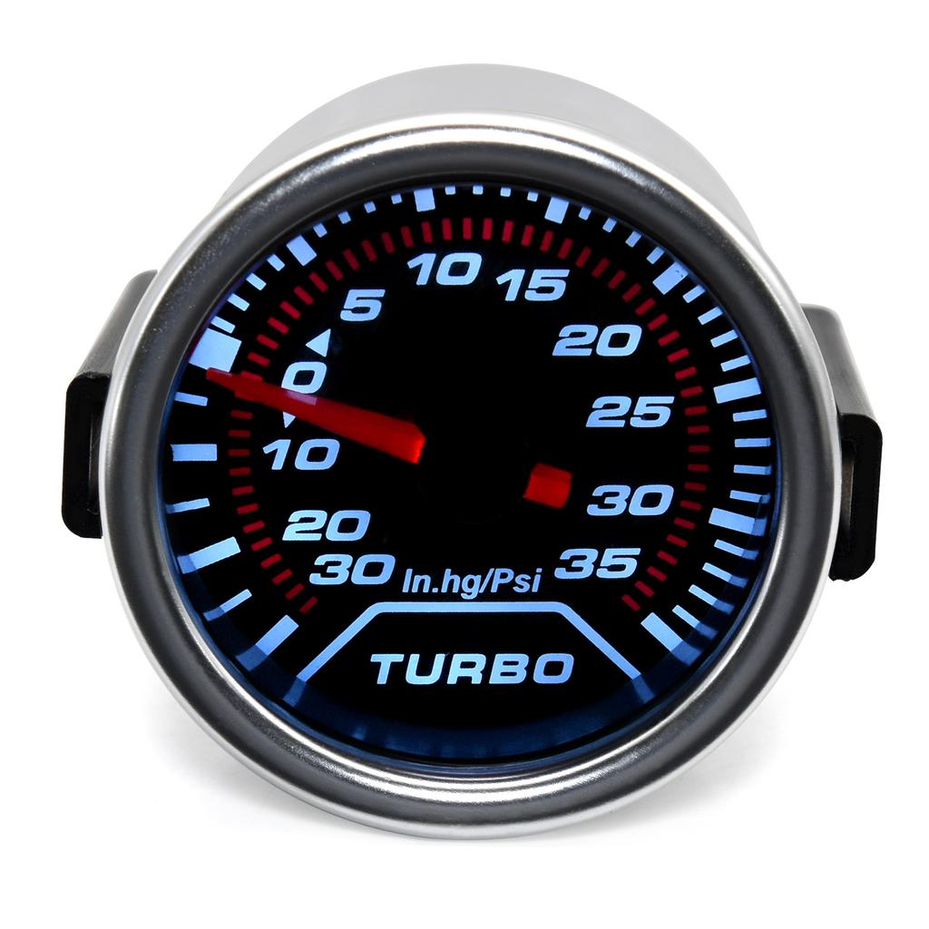 52mm Smoke Len Racing Gauge Turbo Boost Gauge Tachometer Oil Temp Meter Water Temperature Oil Pressure Gauge Voltmeter For 12V