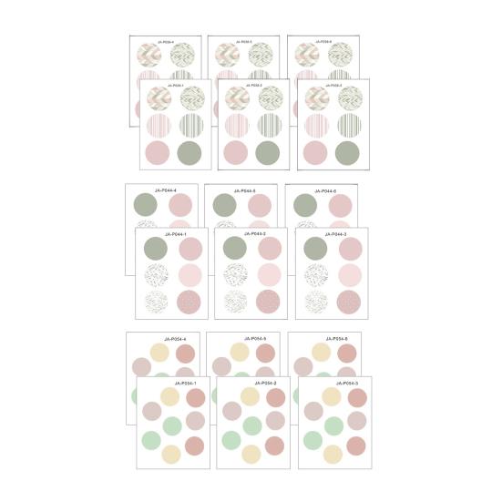 6Pcs Colorful Polka Dots Wall Stickers, Self-Adhesive Vinyl Decals, Removable Peel And Stick Wall Decals for Bedroom Living Room Kids Room
