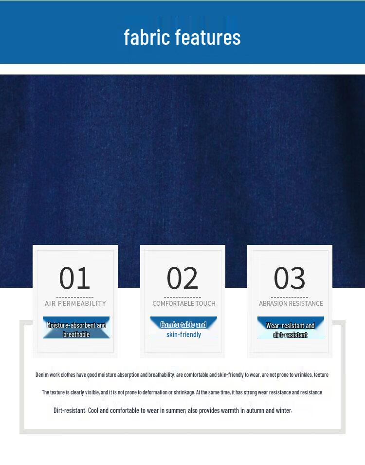 Men's Anti-Scald Denim Welding Work Suit