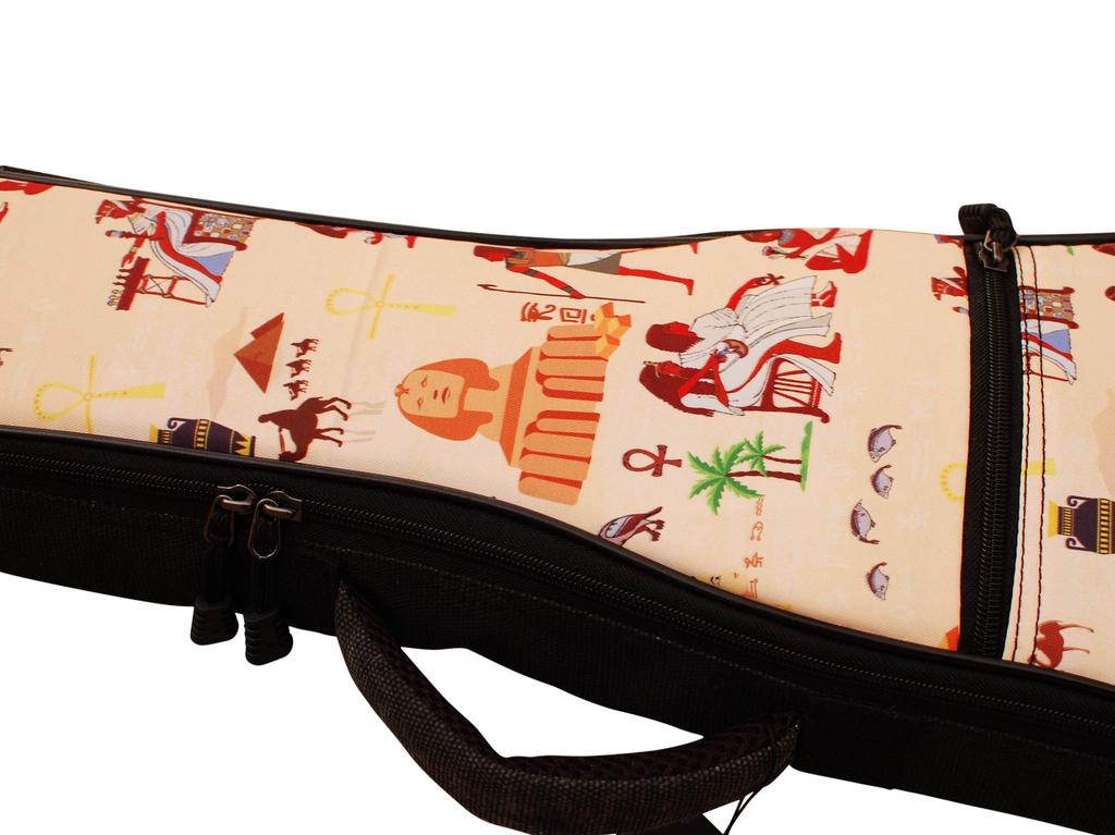 MUSIC FIRST Original Design [Ancient Egypt] Ukulele Case, Ukulele Bag (21-inch Soprano, Ancient Egypt)