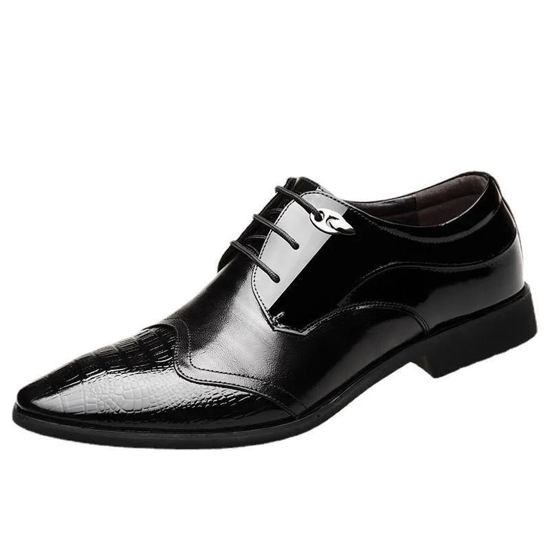 

Новые оксфордские туфли для мужчин Роскошные мужские туфли из крокодиловой кожи Высококачественные лакированные туфли для вечеринок Деловые мужские повседневные туфли 41