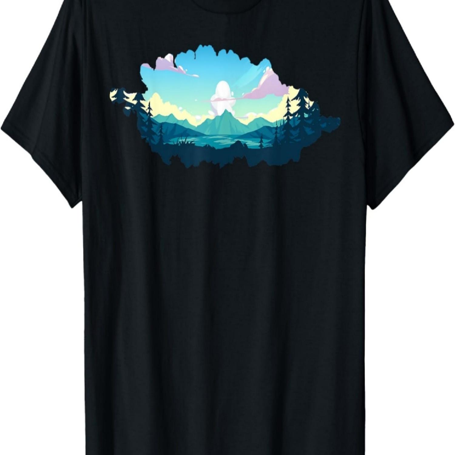 Mountain, Nature Trees and Forest T-Shirt(1) S