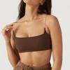 European & American Fashion Strappy Sports Bra - Skin-friendly, Yoga-Ready, with Nude Feel & Stylish Open Back Design