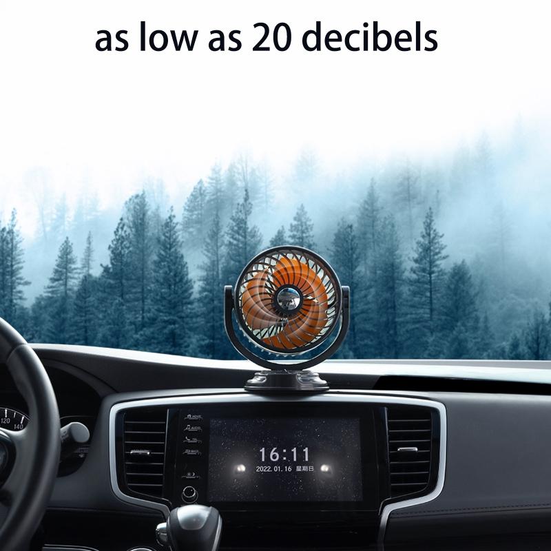 Car Fan DC 24V Electric Car Cooling Fan with 360 Degree Adjustable for Head Low Noise Automobile Vehicle Fan for Car
