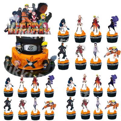 Topper Torta Naruto Figura di Naruto Forniture per Feste di Compleanno Decorazione Torta Topper per Cupcake Bomboniere Giocattoli per Baby Shower Regali