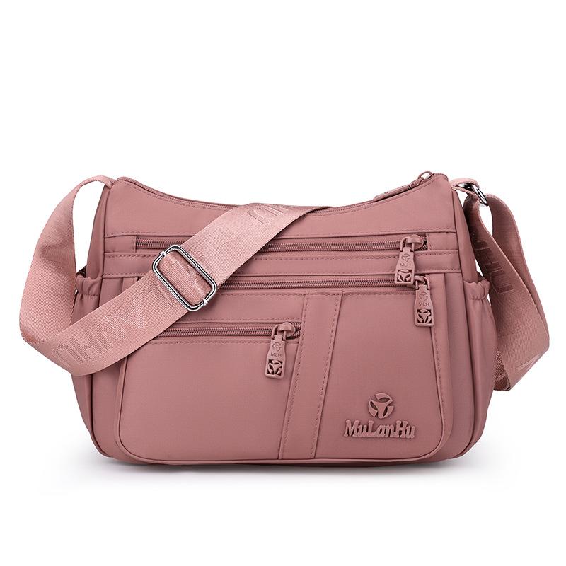 Borsa a tracolla in nylon multi-tasche con tracolla larga regolabile Borsa a spalla casual per donna Viaggi quotidiani