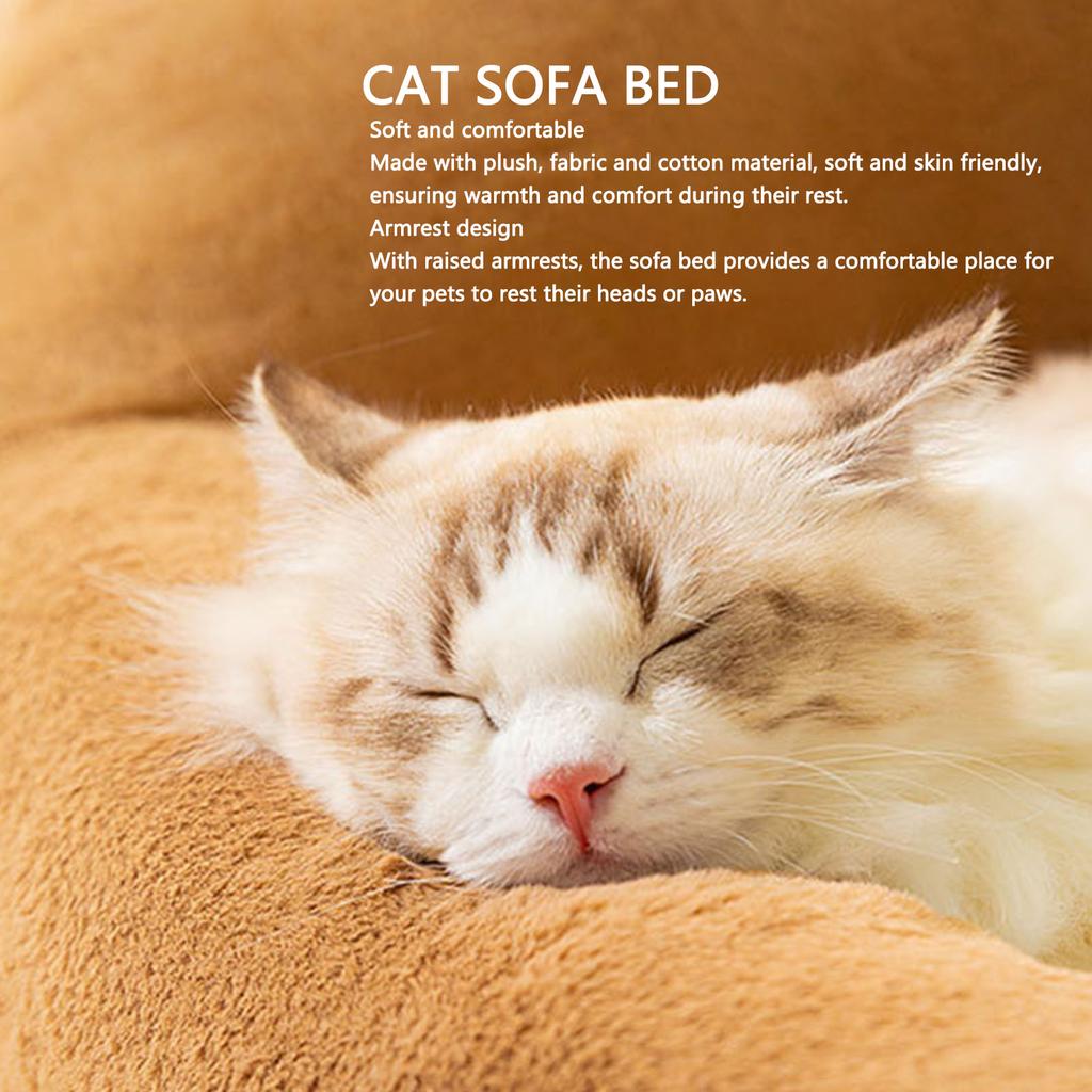 Brown Bear Pet Sofa Soft Warm Cat Couch Bed Multifunctional Dog Sofa Couch for Sleeping Relaxing Dog Bed Pet Sofa Dog Sofa Couch
