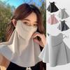 Face Guard Breathable Ice Silk Cooling Full Face Neck Cover Sun Protection Face Shield Outdoor Activities Summer Face Guard