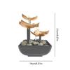 Tabletop Water Fountain with LED Light & Natural Rocks Zen Meditation Waterfall Relaxing Sound Ornament for Home and Office