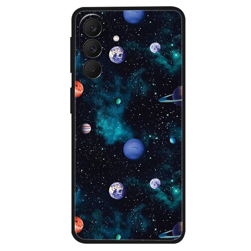 For Samsung Galaxy A57 A37 5G Case Bumper Starry Sky Soft Silicone TPU Back Cover for Samsung A37 A57 Phone Case Cute Cat Cover