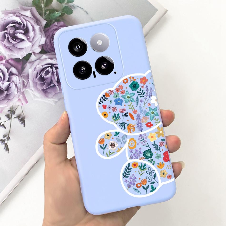 For Xiaomi 14 Phone Case Xiaomi Mi 14 5G Mi14 2024 Cute Cat Cartoon Jelly Silicon Soft Protective Back Cover