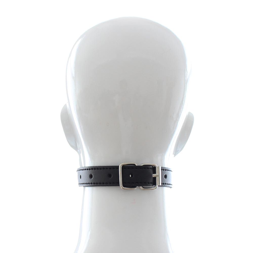 Leather & Iron Ring Gag: Double Metal Ring Mouth Plug for Men & Women, SM Erotic Toy