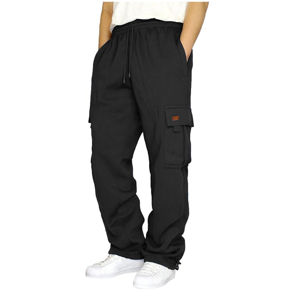 Autumn Winter Men'S Jogger Pants Running Sportswear Pockets Loose Grey Sweatpants Casual Cargo Trousers For Men Fitness