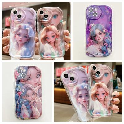 Cute Silicone Case for Xiaomi Mi 11 Lite 13T 14T Pro Poco X3 X5 Pro Redmi 12C 10C Redmi Note 12 13 Pro Funda Princess Girl Cover Soft TPU Phone Bumper