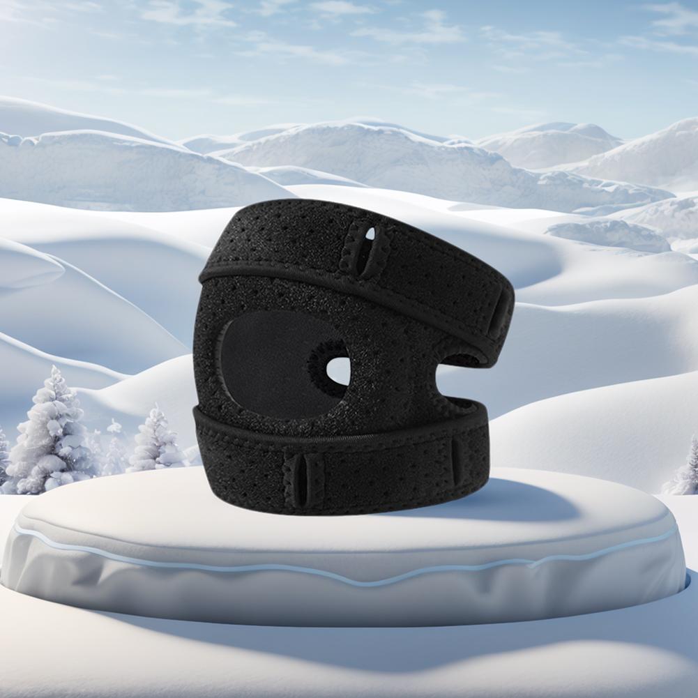Open Patella Support Adjustable Patella Knee Support Strap for Injuries Running Sports and Workouts