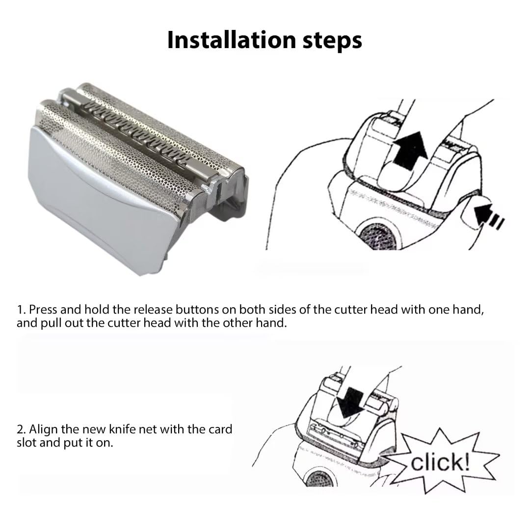 Upgraded Series 5 51S Foil and Cutter Cutter Block Replacement for Brau-n Models 8995, 8985, 8975 (Silver, New Packaing)