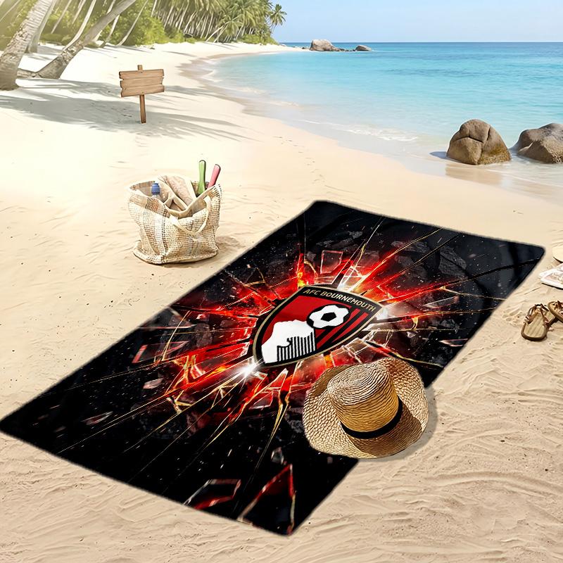 Toalla de Playa con Estampado de Fútbol del Bournemouth, Toalla Grande Suave de Secado Rápido para Playa, Camping, Natación