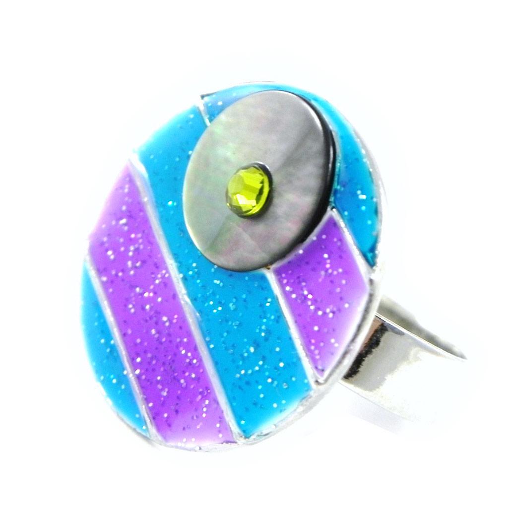 NOA [H8856] - Bague Créateur 'Bora Bora' bleu violet