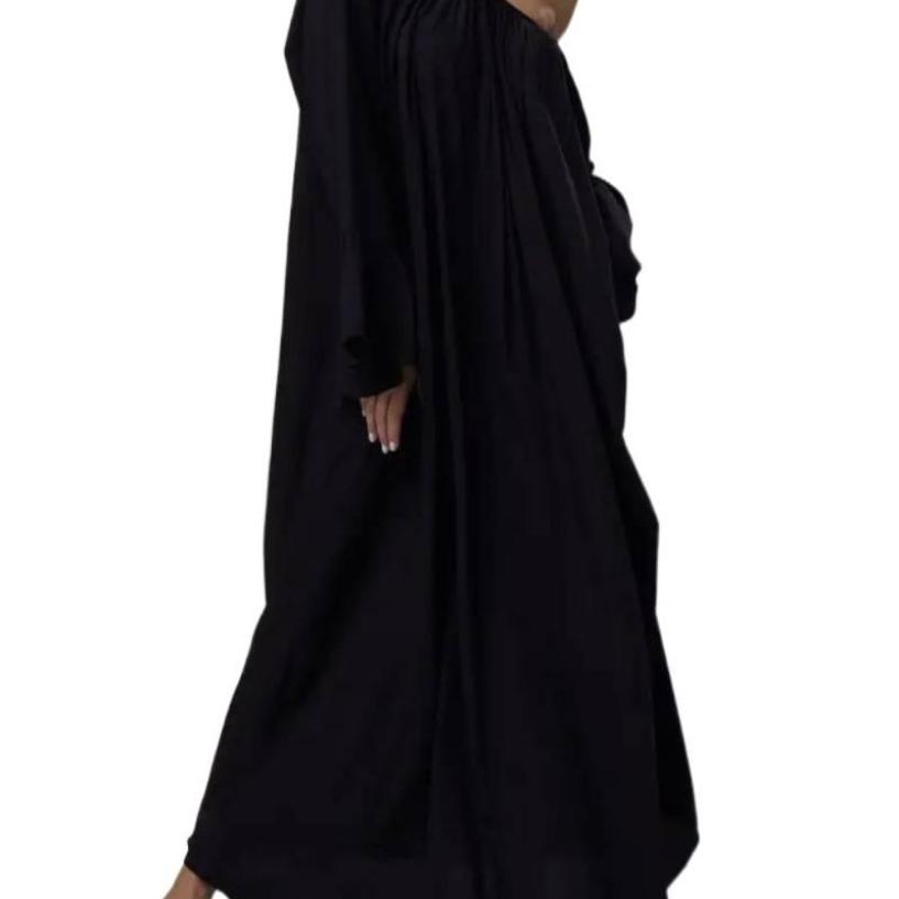 Autumn Hot Style Lazy Style Long Robe Women's Home Wear Casual Comfortable Solid Color Loose Dress