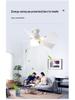 2025 E27 Screw Base Fan Light with Detachable Blades, Replaceable Light Source, Three-Color Stepless Dimming, and Timer