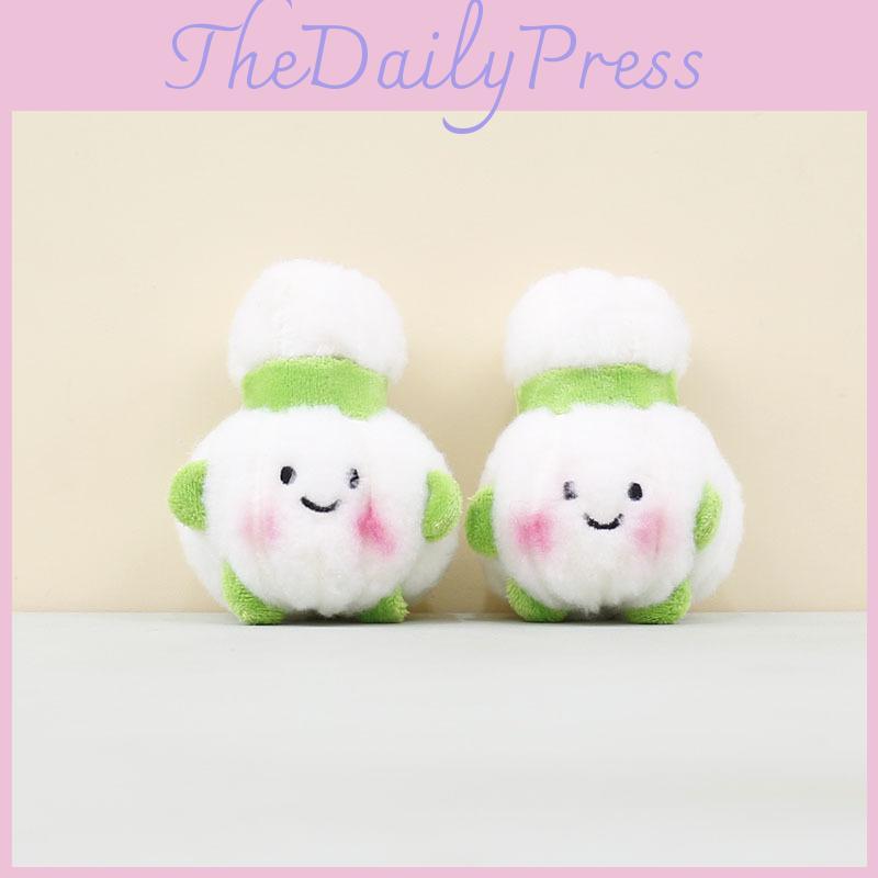 Cute Garlic Plush Keychain Plushie Toy With Pp Cotton Filling For Bag Decor