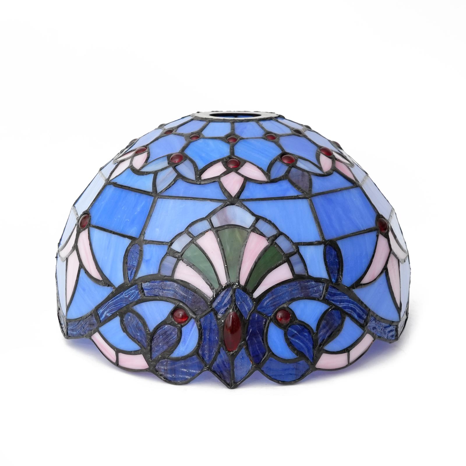 

Синий абажур в стиле барокко, 12 дюймов, средний витражный абажур, замена для торшера и подвесных светильников синий