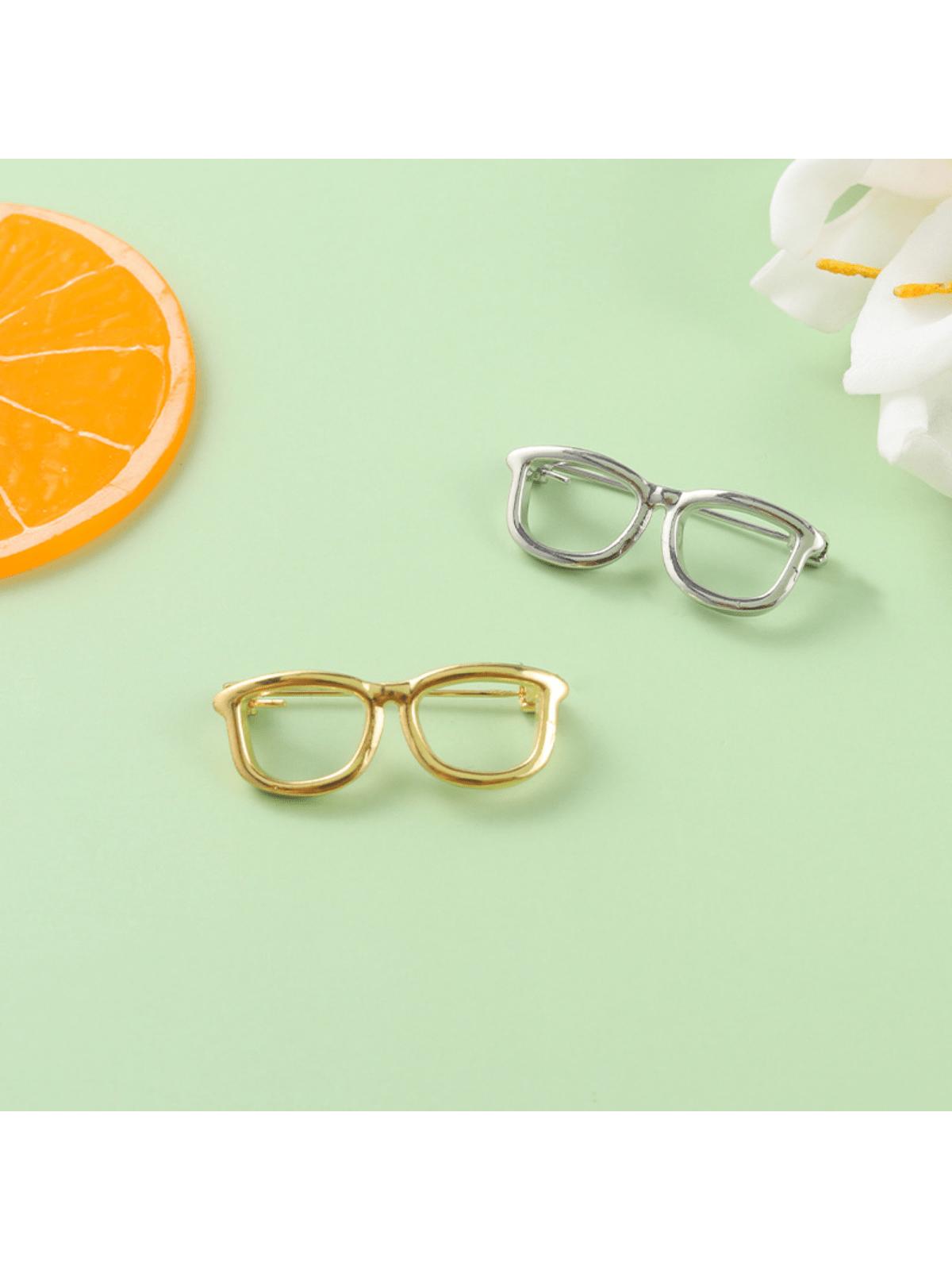 

22 женских креативных золотых и серебряных очков с дизайном броши, подходящая повседневная одежда, сумки, аксессуары, металлические значки