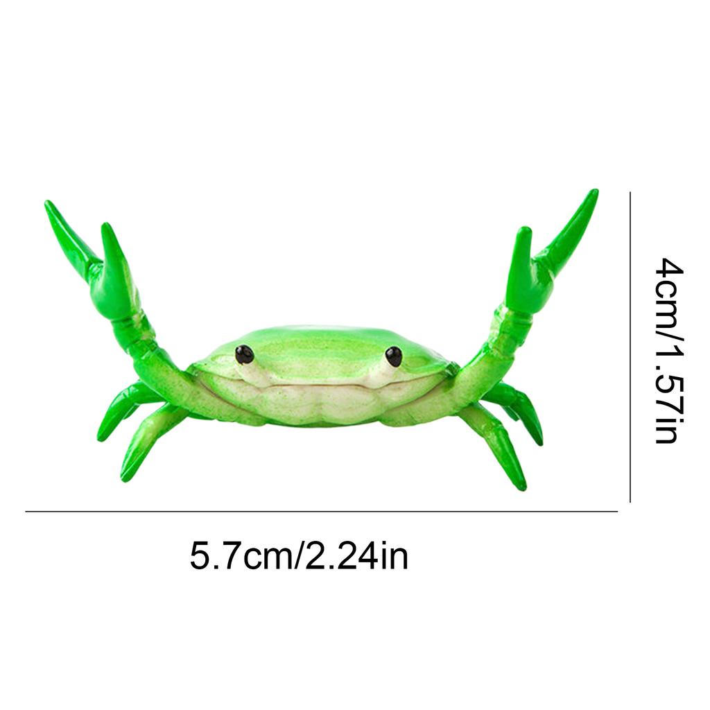 Cute Crab-Shaped Pen Holder Decorative Sculpture Sturdy Desktop Accessories Novelty Stand for Office Home Study Desk Tabletop
