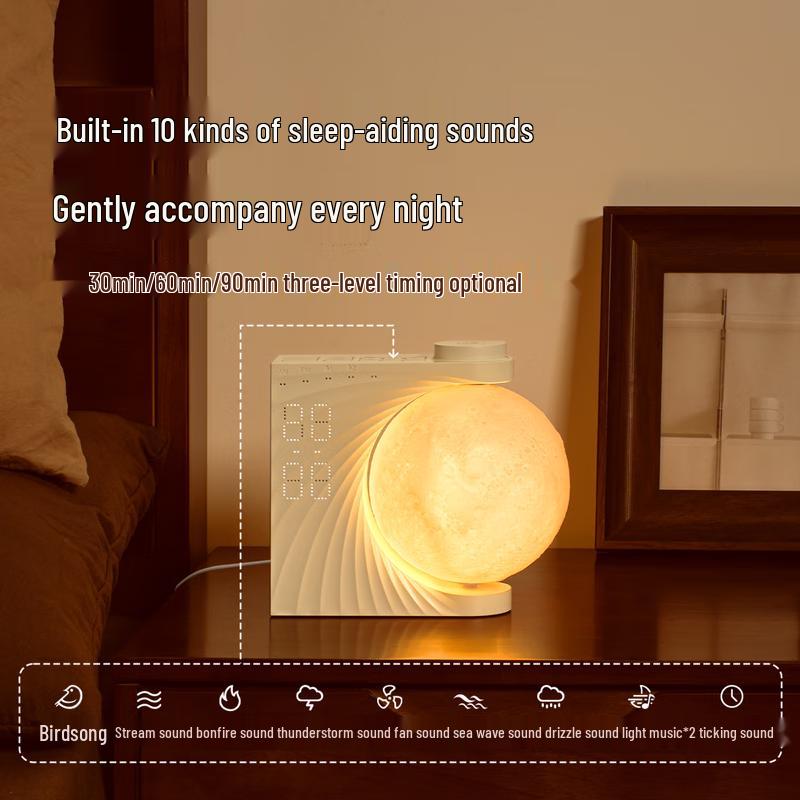 Gekko White Noise Bluetooth Moon Lamp Speaker