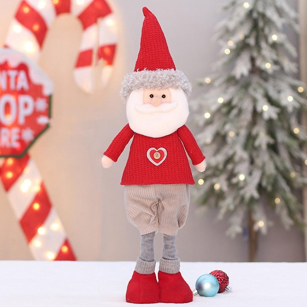 Soft Snowman Elk Telescopic Doll Santa Claus Merry Christmas Decoration Xmas Decor