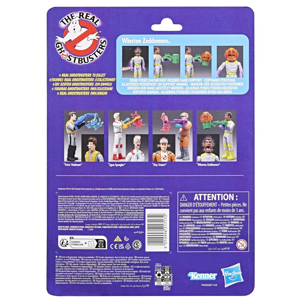 Ghostbusters Kenner Classic Authentic Winston Zeddemore Scream Roller Ghost Retro Action Figure for Kids Ages & Toy, 4+