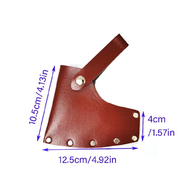 Outdoor Hatchets Holder with Safety Lock System Leather Construction Protective Case for Campers Hunters and Woodworkers