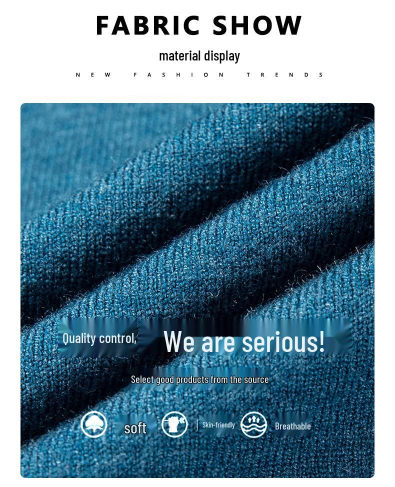 Men's Autumn/Winter Thick Wool Half-High Collar Sweater