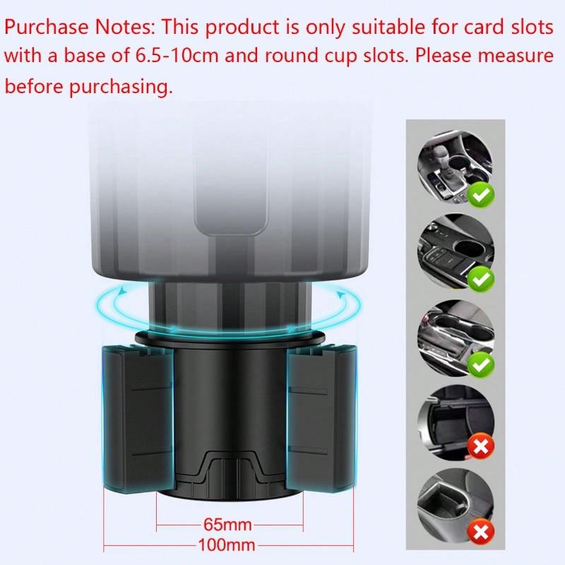Car Cup Holder Extender Adapter with Offset Adjustable Base, Cup Holder Beverage Holder for Car