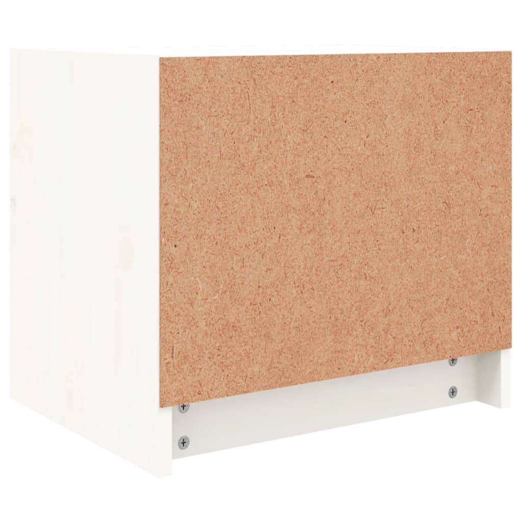 Vidaxl Szafka Nocna, Biały, 40X31X35,5 Cm, Lite Drewno Sosnowe