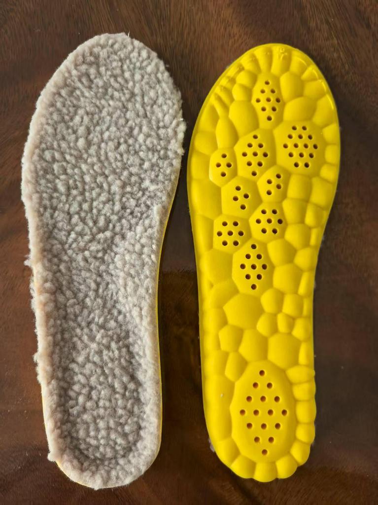 Unisex Cashmere Wool Winter Insoles: Breathable, Anti-Slip, Sweat-Absorbing, Deodorizing