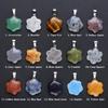 Artistic Crafted Flower Crystal Pendant Set Natural Stone Flower Pendant Charm For Handmade Jewelry And Necklace